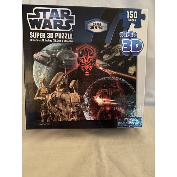 Disney Other - Star Wars Super 3D Puzzle 150PC BAU18857 New Sealed 18" x 12"